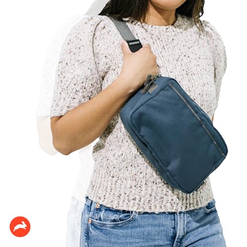 Everyday Joey Belt Bag | Navy Crossbody Hip Pack - 2.4L Zipper Pockets - color: Navy