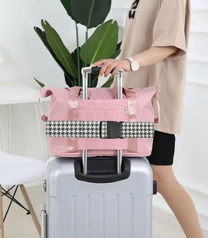 Luggage Straps for Suitcases Travel Belt Accessories, Cute Suitcase Strap, Adjustable Luggage Belt Strap, Heavy Duty with Quick-Release Buckle Luggage Strap Classic Houndstooth - color: Classic Houndstooth