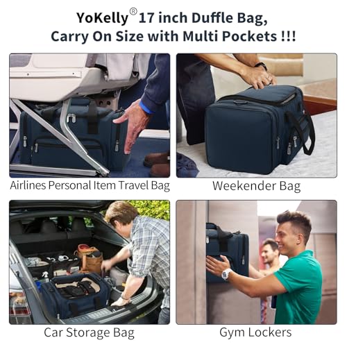 Small Duffel Bag, 17 inch, Navy - color: Navy, size: 17 inch