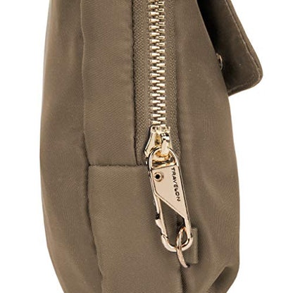 Travelon Anti-Theft Tailored Crossbody Phone Pouch - color: Sable