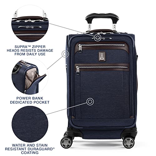 Travelpro Platinum Elite Carry-On Luggage Spinner, True Navy, 21-Inch - color: True Navy Blue, size: Carry-On 21-Inch