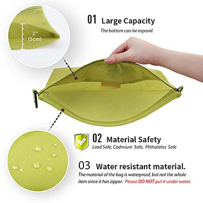 pack all Water-Resistant Zipper Pouch, Mesh Zipper Bag, 10.23"x7.48" - color: Green, size: Medium