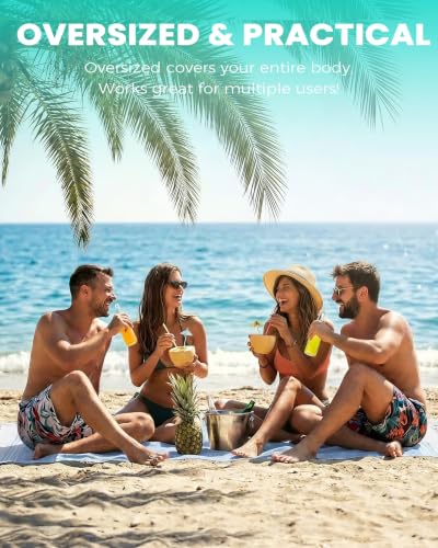 Antfuny Turkish Beach Towels Vacation Essentials Quick Dry Sand Free Soft Absorbent Adult Oversized Bath Pool Swim Long Wide Stripe Towel Sound Cloud Linen Mat Summer Thing Lightweight Thin Blue - color: Thicker Petrol, size: 72 x 36 inch