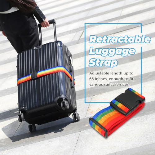 Clear Luggage Cover PVC Suitcase Cover Protectors with Adjustable Luggage Straps, Transparent Suitcase Protector Waterproof for Wheeled Suitcase Travel (20-Inch) - size: 20 iches