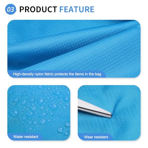 Hiking Backpack 20L Foldable Daypack for Men Women Nylon Lake Blue | Packable Backpack for Men Women, Small Foldable Day Pack Waterproof for Travel Camping Mountaineering - color: Lake Blue