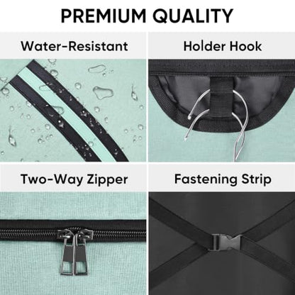 BALEINE Garment Bags for Travel, Water Resistant Carry on Suit Bag - color: Mint Green, size: 42"
