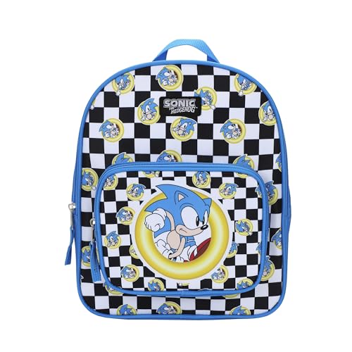 Bioworld Sonic the Hedgehog Kids' 3-Piece Travel Set With Luggage, Backpack, and Neck Pillow - color: Sonic the Hedgehog Blue