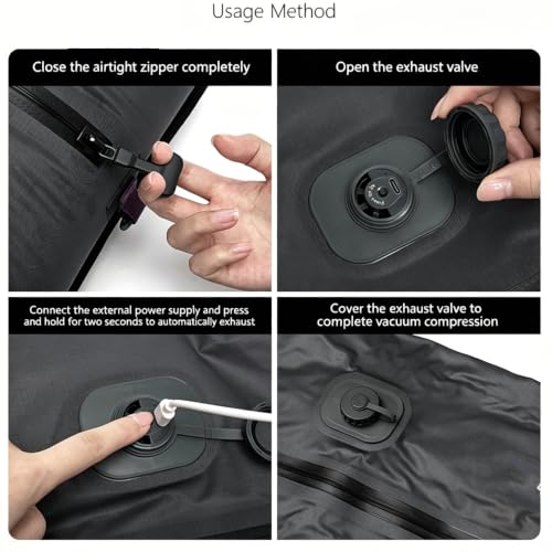 Travel Vacuum Packing Cubes Space Saver with Built-in Pump (Pink, 25L) - color: Pink, size: 25L