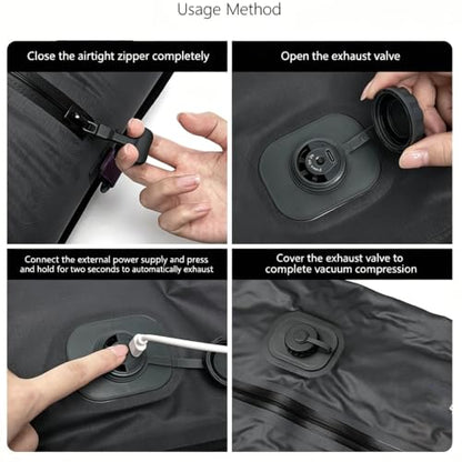 Travel Vacuum Packing Cubes Space Saver with Built-in Pump (Pink, 25L) - color: Pink, size: 25L