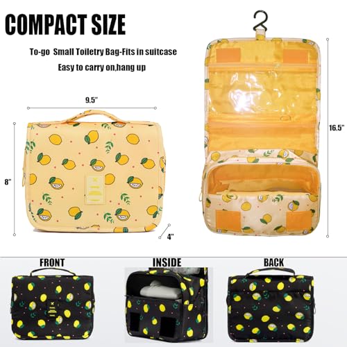 L&FY Hanging Travel Toiletry Bag For Women Travel Makeup Cosmetic Organizer Pouch Men's Dopp Kits With Handle,Hook