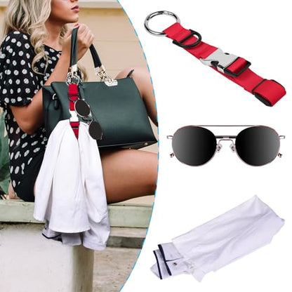 Wisdompro Jacket Gripper Strap for Travel, Add a Bag Luggage Straps - Red - color: Red