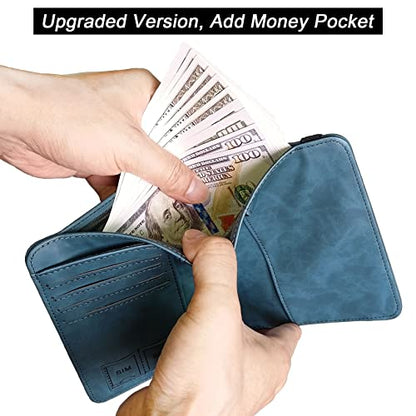 LOHASLIFE Passport Holder for Travel, Rfid Blocking Passport Cover Wallet - color: 116#Blue