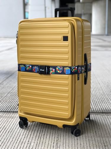 Teeoff 2 Pack Elastic Luggage Straps Suitcase Belts Travel Bag Accessories Adjustable 220CM (Magic Cube) - color: Magic Cube