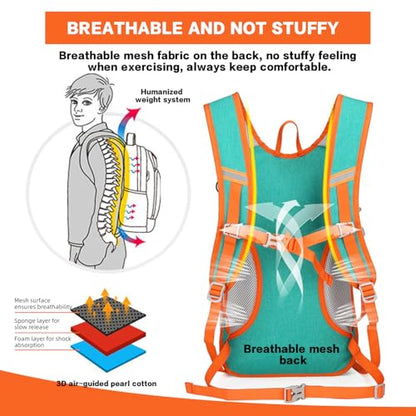 20L Hiking Backpack Lightweight Water-Resistant, Small Packable Foldable Daypack for Travel Men Women (heise-da) - color: Heise-da