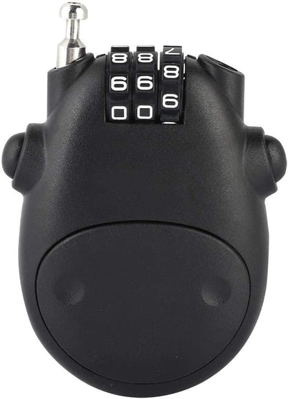 Retractable Cable Lock, 3-Digit Combination Lock with 3 Feet Retractable Steel Cable, Luggage Stroller Locks for, Bike, Ski, Helmets, Backpacks