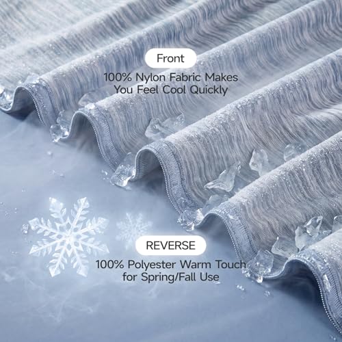 REDKISS Double-Sided Cooling Throw Blanket for Couch, 60" x 80" - color: Blue, size: Twin(60" x 80")