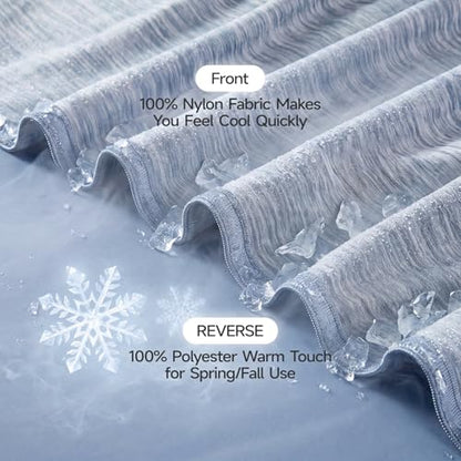 REDKISS Double-Sided Cooling Throw Blanket for Couch, 60" x 80" - color: Blue, size: Twin(60" x 80")
