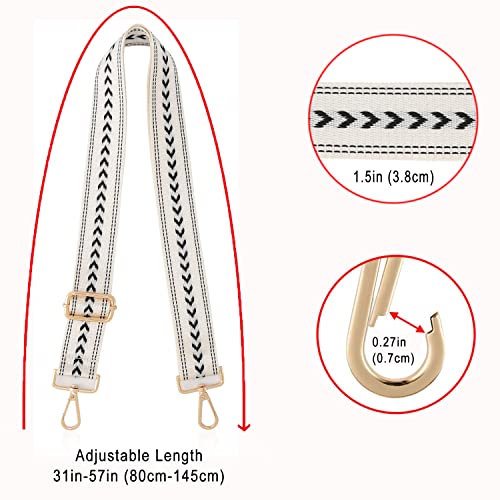 Purse Strap Replacement Crossbody Handbag Shoulder Strap Adjustable - color: Gold Buckle-3