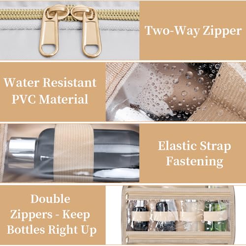 Hanging Travel Toiletry Bag Women & Men Water Resistant Makeup Bag - color: White, size: Medium