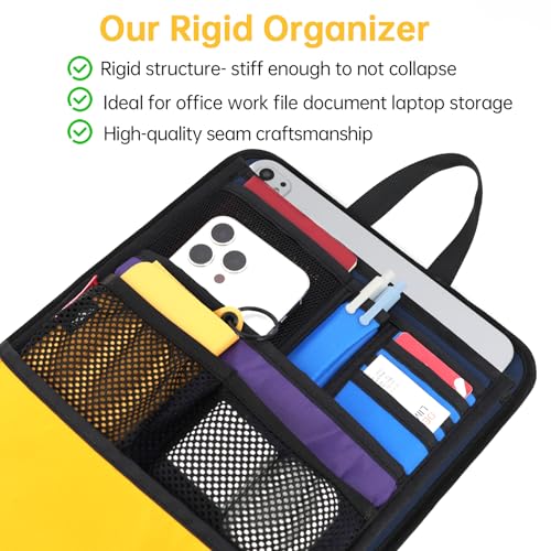 Slim Rugged Backpack Organizer Insert for Business Casual Men Women -13 Pockets,Padded Nylon,Max 14'' laptop - Mix - color: Mix