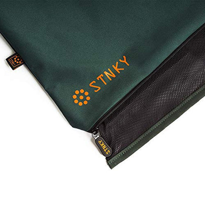 STNKY Bag Pro - 여행, 요가, 헬스케어, 체육관 키트, 세탁용 지퍼, 손잡이 및 내부 메시 백이 있는 세탁 가방(표준, 포레스트 그린) - color: 포레스트 그린., size: Standard