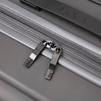 TRIPS AXIS 2-Piece Hardside 8-Wheel Spinner Luggage Set: 20" Carry-On & 28" Checked Suitcase Size Luggage, Asphalt - color: Asphalt, size: 2PC SET(CARRY ON+ LG CHECK)