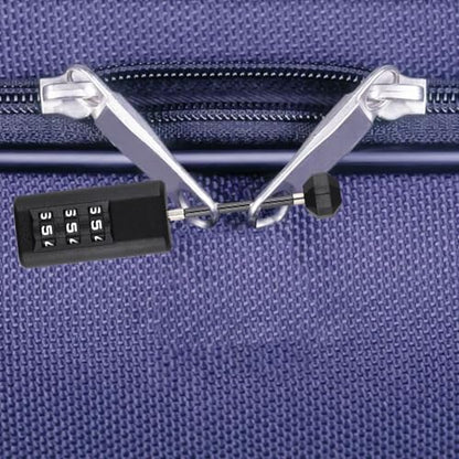 Portable 3 Digit Combination Lock Luggage Lock Backpack Cabinet Drawer, Resettable Code Padlock with for braided Steel Cable, Weather Resistant ABS
