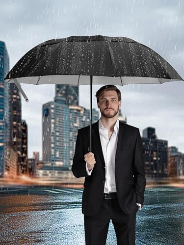 Kalolary UPF 50+ UV Protection Compact Golf Umbrella - color: Black