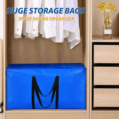 Extra Large Storage Bags, 98 Gallon XXL Jumbo Large Moving Bags Heavy Duty - color: Blue - 1 PACK, size: 56" X 27" X 15"