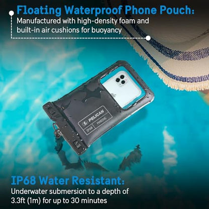 Pelican 2 Pack Marine Waterproof Phone Pouch (XL) - Stealth Black - color: Stealth Black - 2 Pack - XL, size: XL, style: 2 Pack