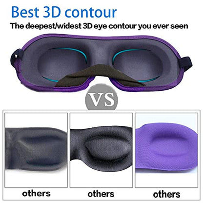 3D Eye mask for Sleeping,Machine Washable, Sleep Mask for Women, Blinder Blindfold Airplane(Black+Gray) - color: Black+gray