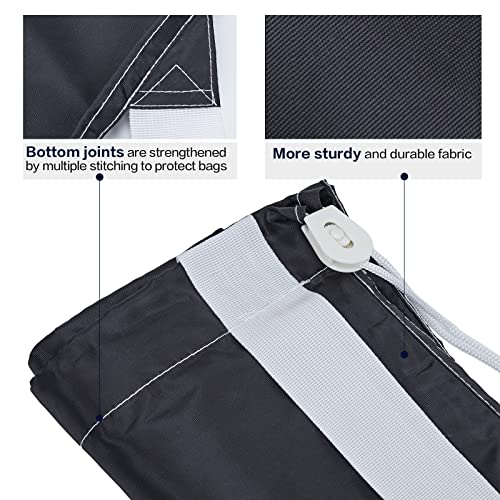 HOMEST XL Laundry Bag with Strap, Clothes Organizer for Dorm & Travel - color: (1 pack) Black