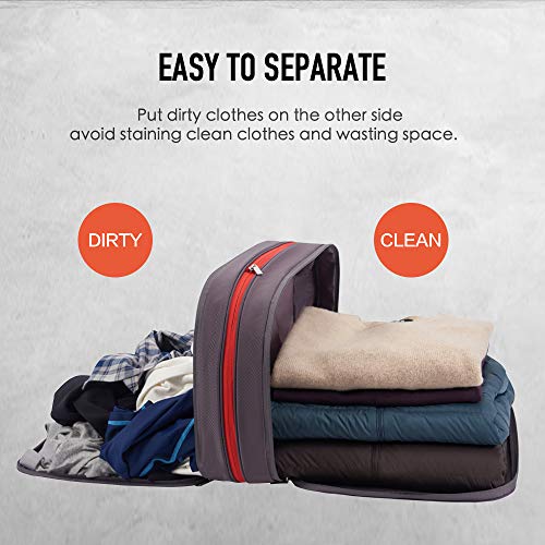 Bee Nesting 26L Compression Packing Cube Extra Large Travel Organizer - color: Gray Red, size: 26L