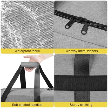 80L Large Duffle Bag for Travel, Packable Foldable Duffel Bag for Men Women Camping Weekend Overnight Moving, Water Repellent & Tear Resistant (80L, Gray) - size: 80L
