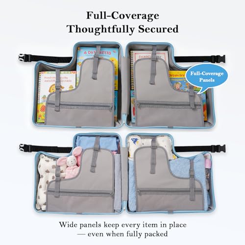 Ride on Suitcase for Kids, Hard Shell Kids Luggage with Belt, Foldable Pedal & Front Grab Handles, Hidden Cup Holder, TSA Lock, 6 Spinner Wheels, Kids Carry on Suitcase for Travel, Blue - color: Blue