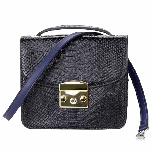 Allzedream Leather Purse Strap Replacement Crossbody Handbag Long Adjustable (Blue, Silver Hardware) - color: Blue, Silver Hardware
