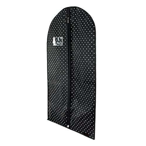 Hangerworld Breathable Garment Bag 100 cm Black White Polka Dot Clothes Cover