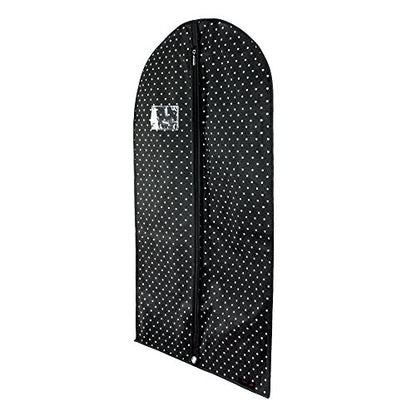 Hangerworld Breathable Garment Bag 100 cm Black White Polka Dot Clothes Cover