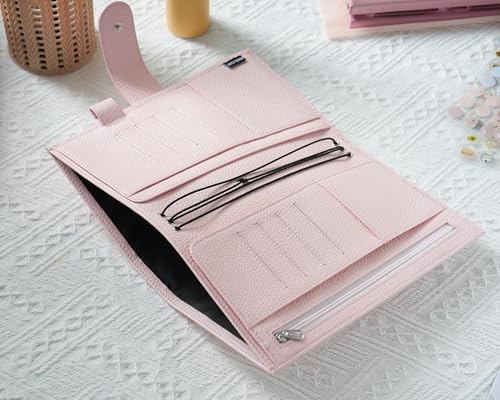 Moterm Companion Traveler's Notebook Cover - Upgraded Design with Back Pocket (Standard Size, Pebbled-Quartz) - color: Pebbled-quartz, size: Standard