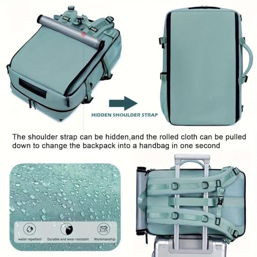 O-TBOST Travel Laptop Backpack Convertible Duffle Backpack 17inch Carry on Backpack for Women Men (Green) - color: Green