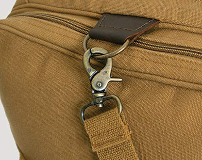 Rothco Canvas Long Weekend Bag - Rugged and Spacious Overnight Weekender Travel Duffel - color: Coyote Brown