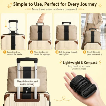 4PCS Luggage Straps For Suitcases,Adjustable Luggage Straps with Heavy-Duty Elastic Bands, Multi-Use Adjustable Luggage Connector Straps for Connecting Multiple Suitcases,Hands-Free Airport and Travel