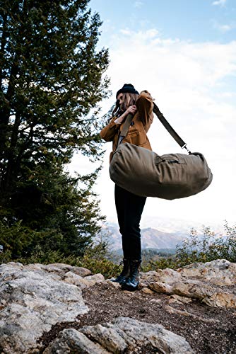 STANSPORT - Deluxe Duffel Bag With Zipper For Gym, Travel, & Storage - color: Olive Green, style: 42” X 15” X 15”