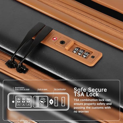 28'' Checked Luggage,Expandable 20% Suitcase,TSA LOCK - color: Grey, size: 28" Large Checked