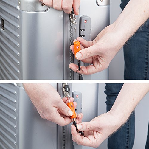TravelMore TSA Approved Locks for Luggage with Keys, Secure Travel Locks - color: 2 Pack - Orange