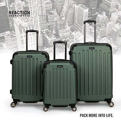 Kenneth Cole REACTION Renegade Luggage Expandable 8-Wheel Spinner Lightweight Hardside Suitcase, Cilantro, 28-Inch Checked - color: Cilantro, size: 28-Inch Checked
