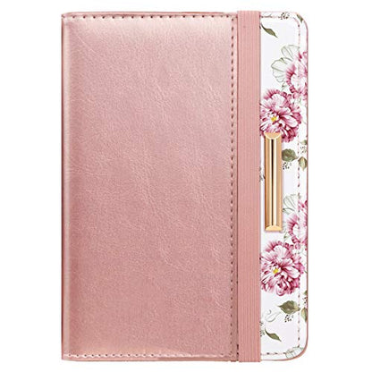 Coco Rossi Passport Holder for Travel Women Slim RFID Passport Cover Wallet - color: Rose Pink