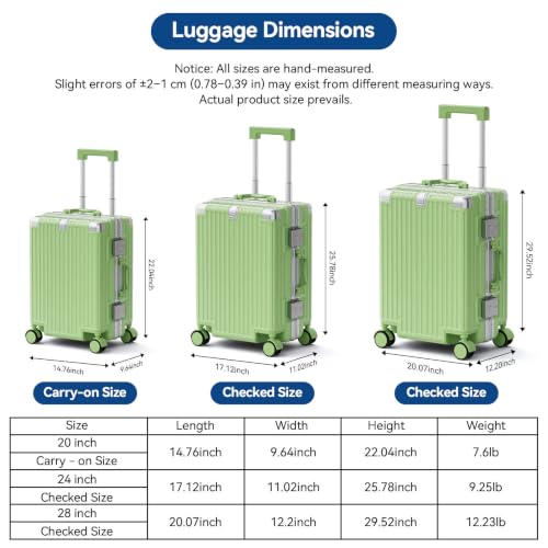 Checked Luggage, Zipperless Hardside Suitcase, Fruit Green, 24 in - color: fruit green, size: 24in