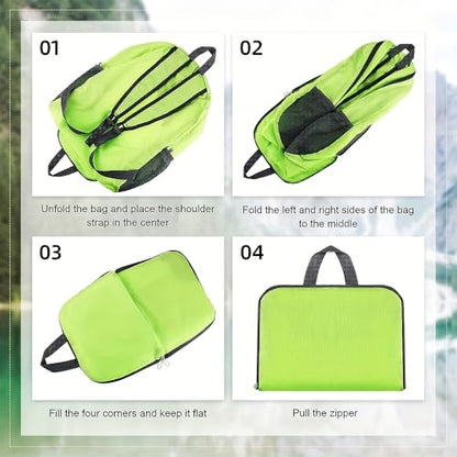 Lightweight Foldable Backpack, Travel Backpack, Daypack with Main Compartment, Outdoor Hiking Camping Backpack (Green) - color: Green
