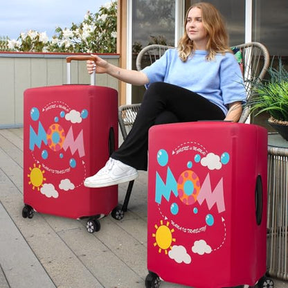 4 Pieces Luggage Covers For Suitcase Tsa Approved, 20" 24" 28" 32'' Elastic Suitcase Cover Protector, Anti-Scratch Travel Suitcase Cover Fits 19-32 Inch Luggage (Four-person Family, S/M/L/XL) - color: Four-person Family-20/24/28/32 inches